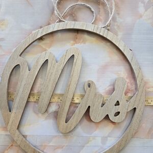 Wooden 'Mrs' Hanging Sign